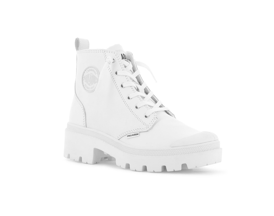 Palladium Pallabase Leder Weiß | LRE8584KJ