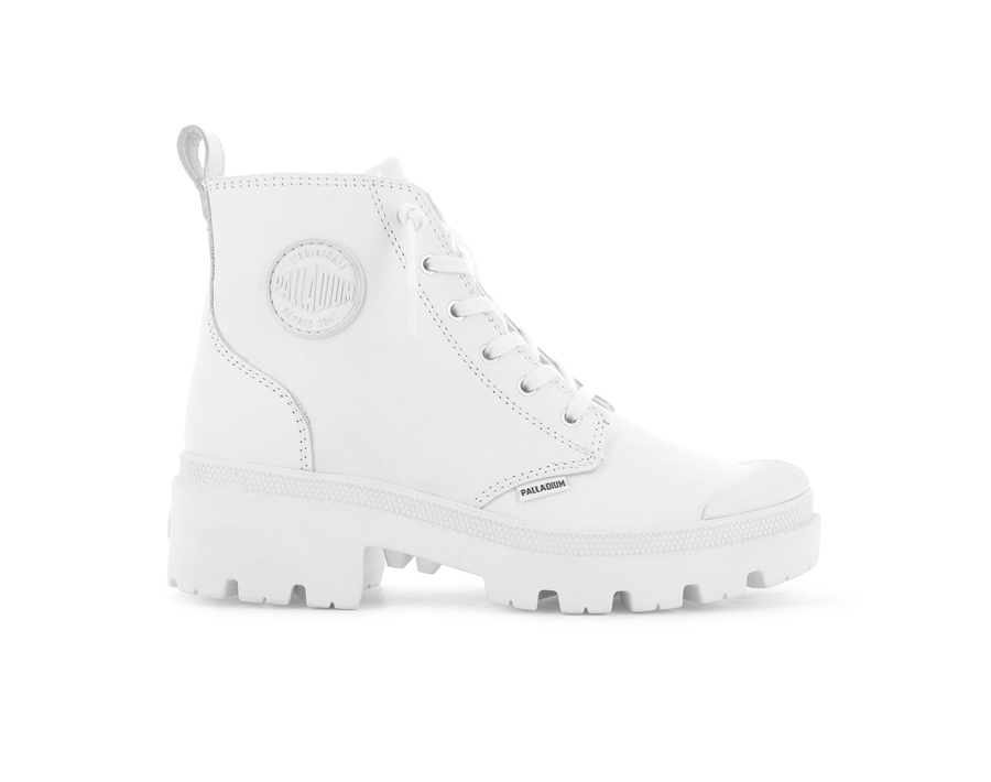 Palladium Pallabase Leder Weiß | LRE8584KJ