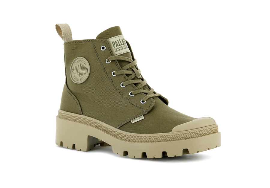 Palladium Pallabase Twill Dunkelgrün | KJF3122ML