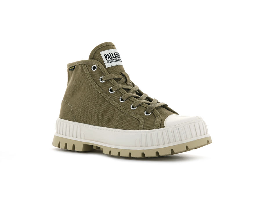 Palladium Pallashock Mid Og Olivgrün | FHT7081NP