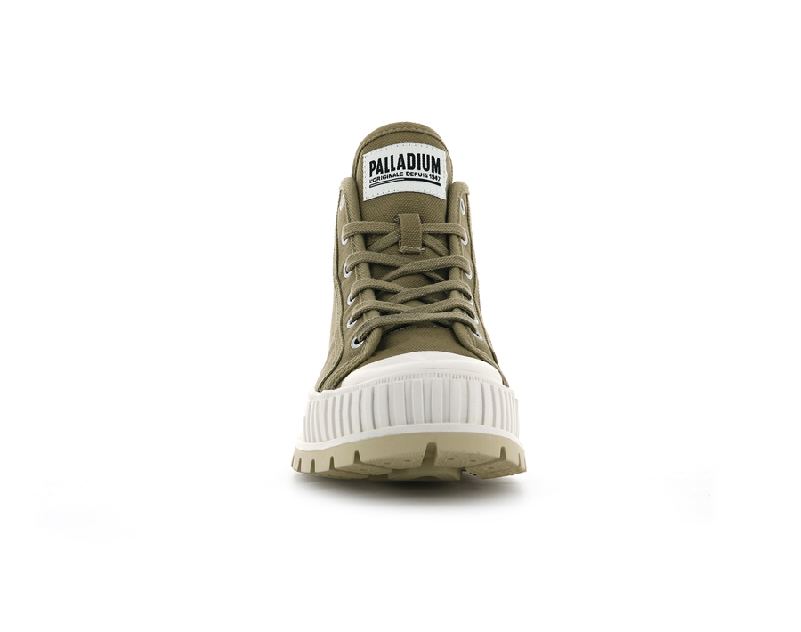Palladium Pallashock Mid Og Olivgrün | FHT7081NP