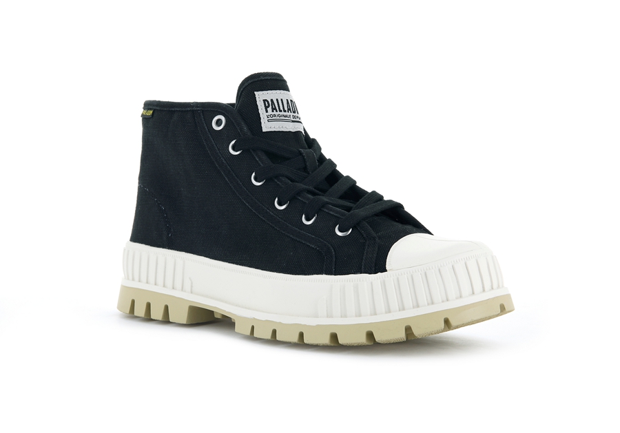 Palladium Pallashock Mid Og Schwarz Weiß | SWR8922YR