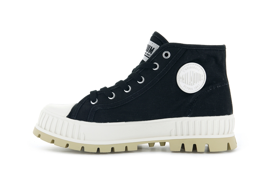 Palladium Pallashock Mid Og Schwarz Weiß | SWR8922YR