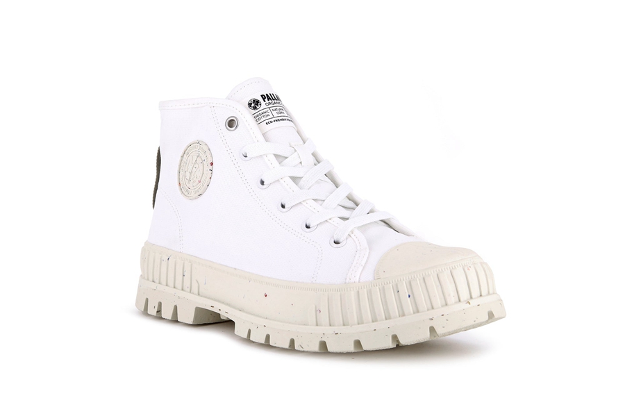 Palladium Pallashock Mid Organic Weiß | VHO4841JK