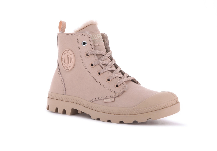 Palladium Pampa Hi Zip Leder S Rosa | FGG3019RF