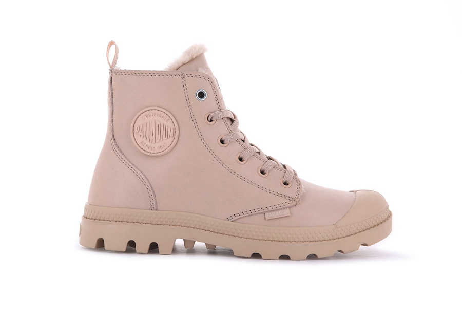 Palladium Pampa Hi Zip Leder S Rosa | FGG3019RF