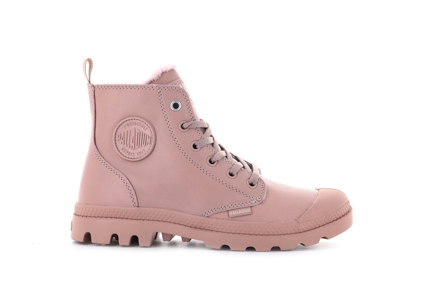 Palladium Pampa Hi Zip Leder S Rosa | GRS7713KZ