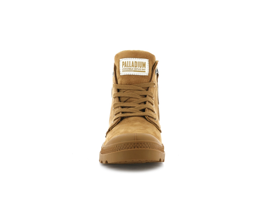 Palladium Pampa Hi Zip Nubuck Gold | BQW7777YA