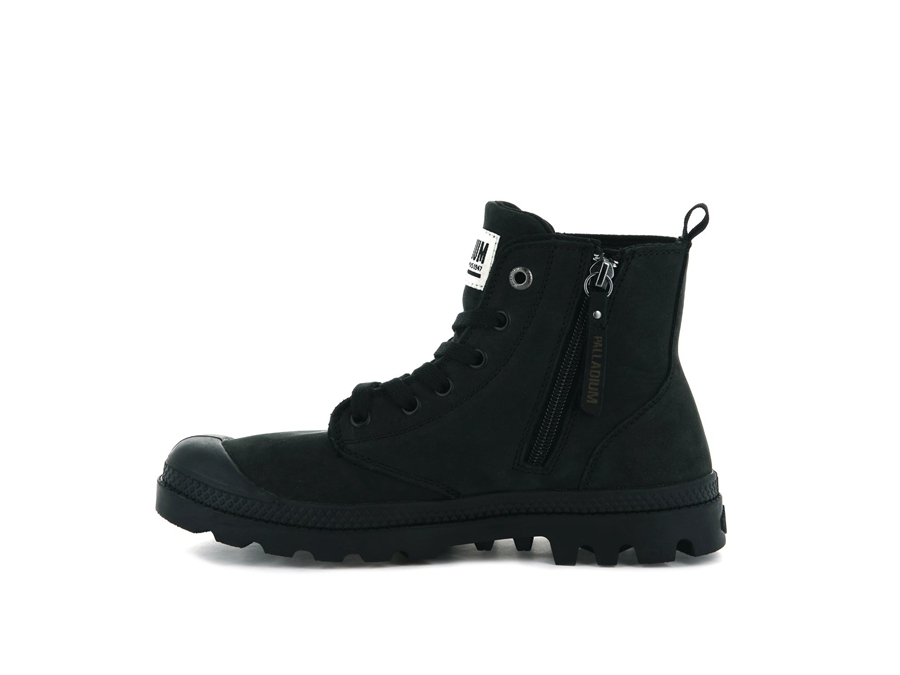 Palladium Pampa Hi Zip Nubuck Schwarz | CRD4886QY