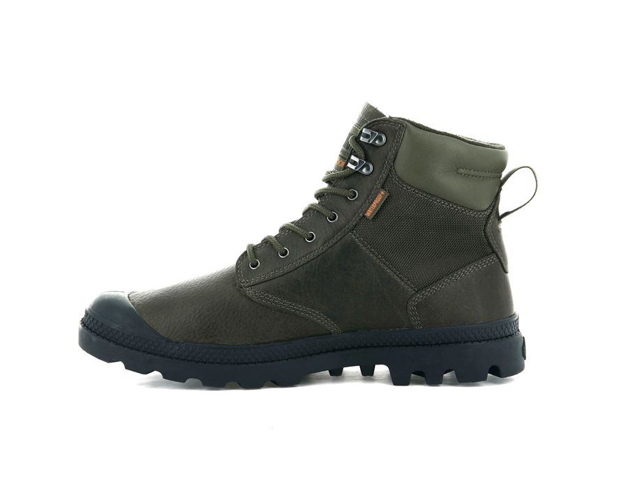 Palladium Pampa Shield Wp+ Lth Olivgrün | KPP1841RF