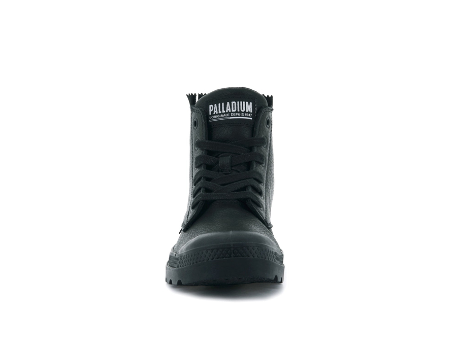 Palladium Pampa Ubn Zips Leder Schwarz | HOQ8487TZ