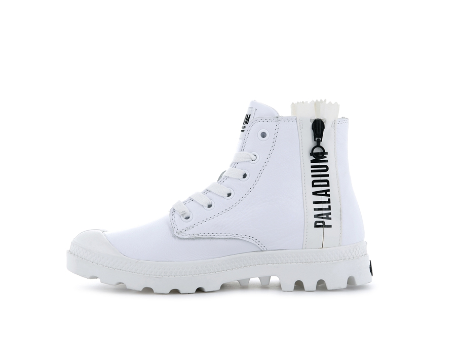 Palladium Pampa Ubn Zips Leder Weiß | DSE6115OD