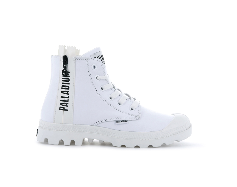 Palladium Pampa Ubn Zips Leder Weiß | DSE6115OD