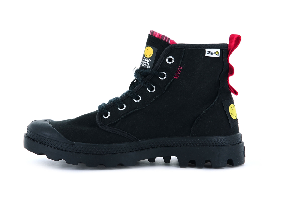 Palladium Pampa X Smiley 1970 Schwarz | GJE9071WL