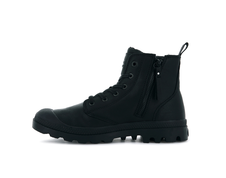 Palladium Pampa Zip Leder Ess Schwarz | GBM4267AE