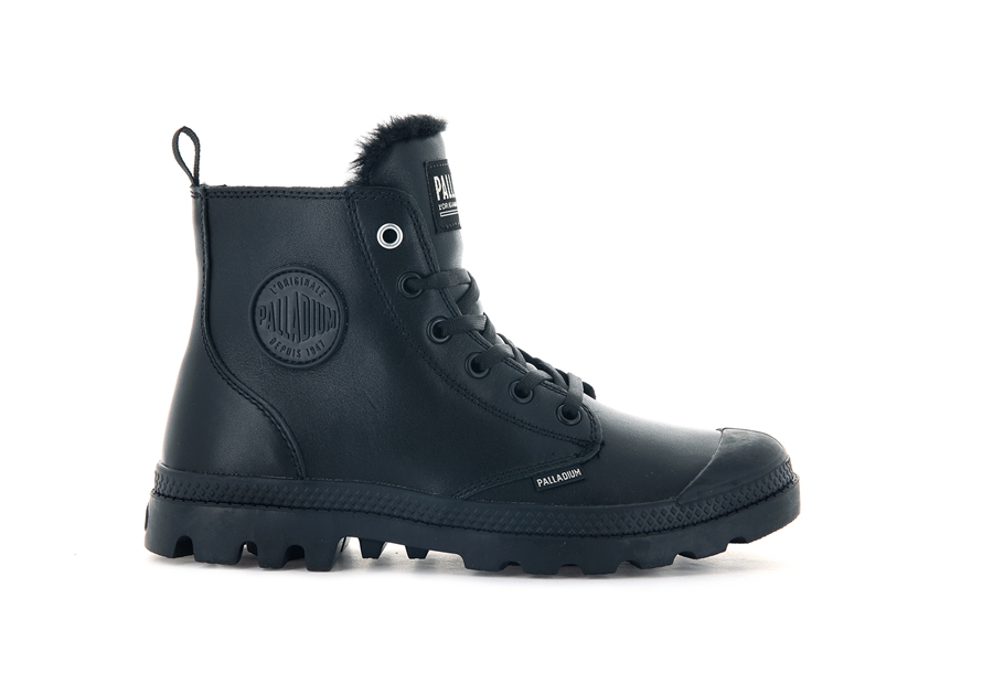 Palladium Pampa Hi Zip Leder S Schwarz | FHG3930FU