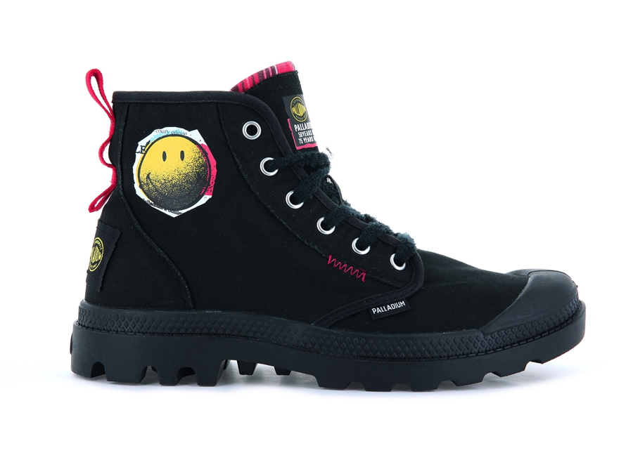 Palladium Pampa X Smiley 1970 Schwarz | LMP9670WM